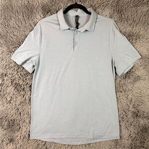 Lululemon Men’s Polo Shirt Large Gray Athletic Golf Performance Stretch